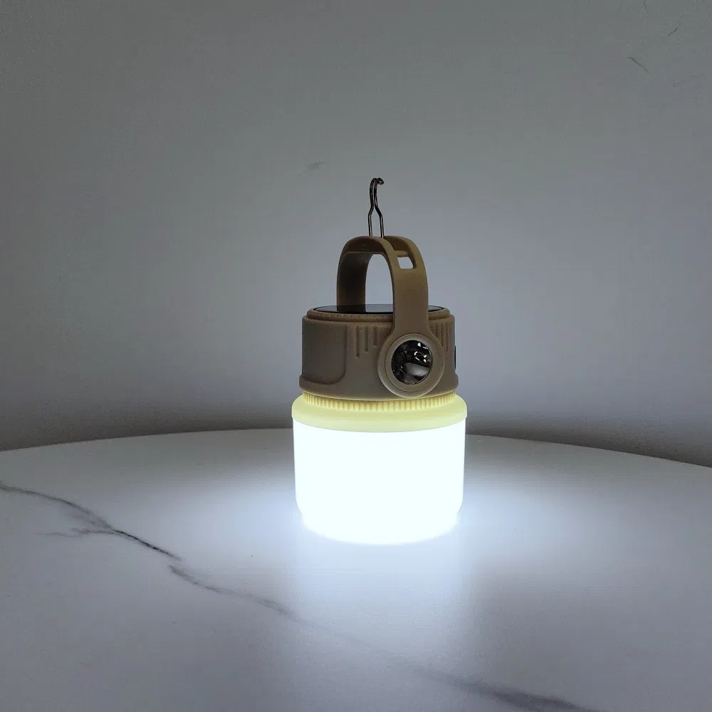Venta caliente al por mayor de linterna en África con flashlight, luz de camping de bajo voltaje, lámpara portátil recargable de energía solar LED multifuncional