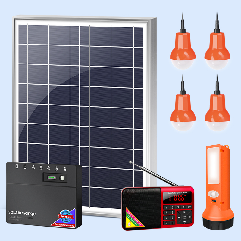 Solución de Iluminación Solar Completa con un 20W Panel Solar