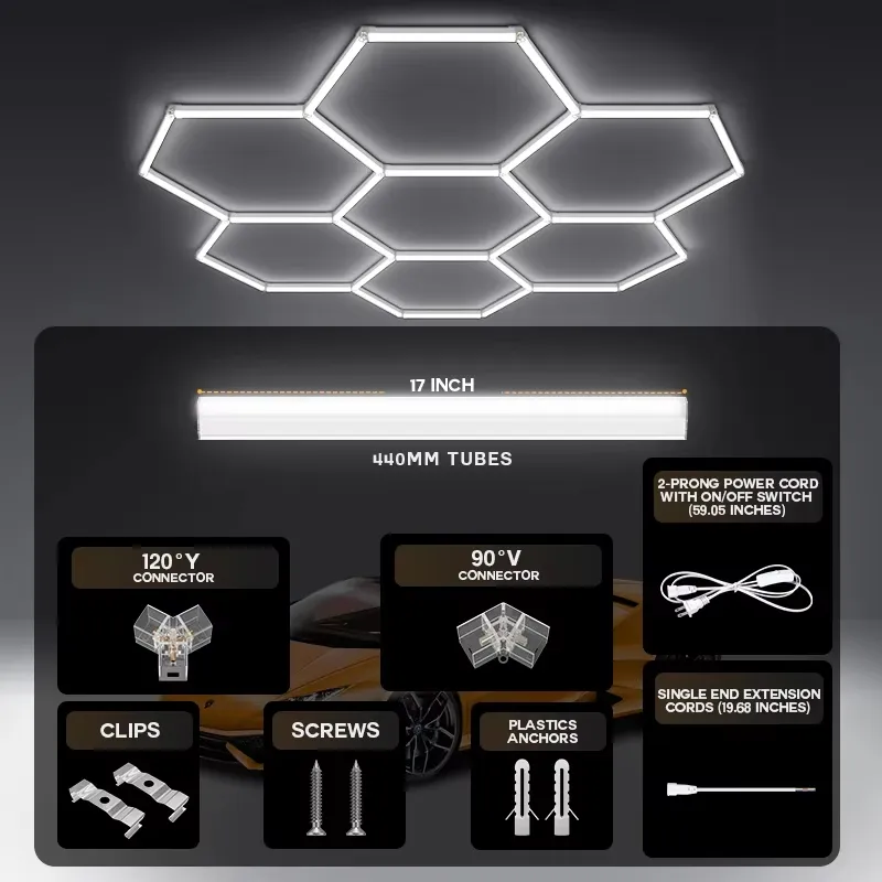 Iluminación de Oficina LED Hexagonal