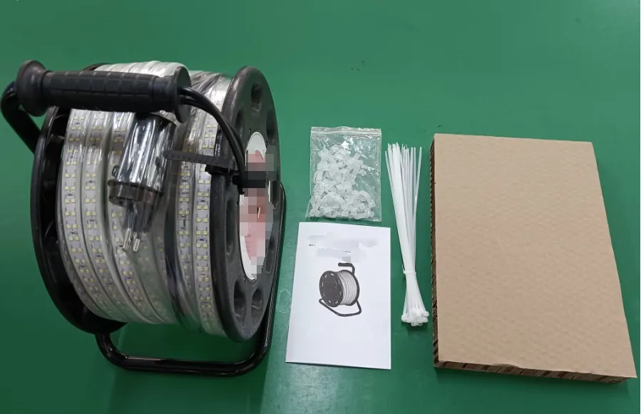 Construcción de Worklight Iluminación Industrial Edificios Astilleros Túneles 25m 50m Kit de Tambor Portátil Luz de Tira LED