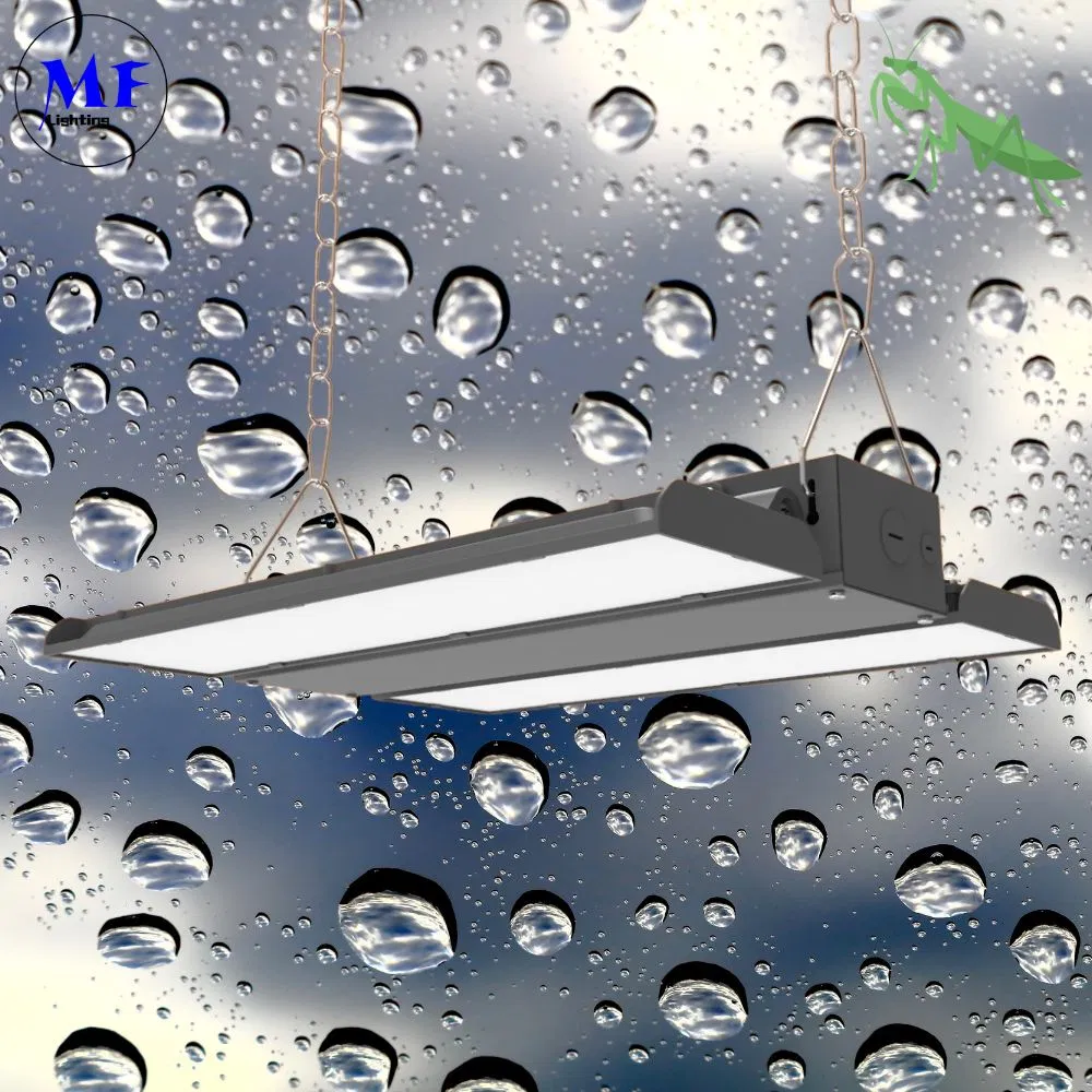 100W 150W 200W 240W 300W 400W IP65 Lámpara de alta bahía LED impermeable para exteriores e interiores, luminaria industrial lineal con atenuación inteligente 0-10V Sensor