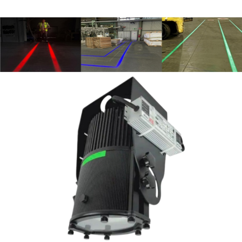 Marcador de Zona de Despeje de Equipos Pesados Proyector de Luz LED de Línea Virtual para Barrera de Seguridad Visual de Maquinaria Industrial