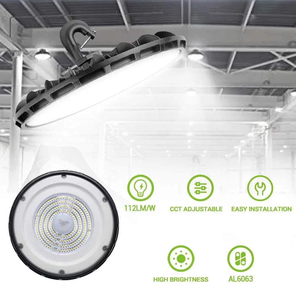 Foco de iluminación de área para almacén industrial comercial, taller, fábrica, granero, garaje, luces LED de alta bahía