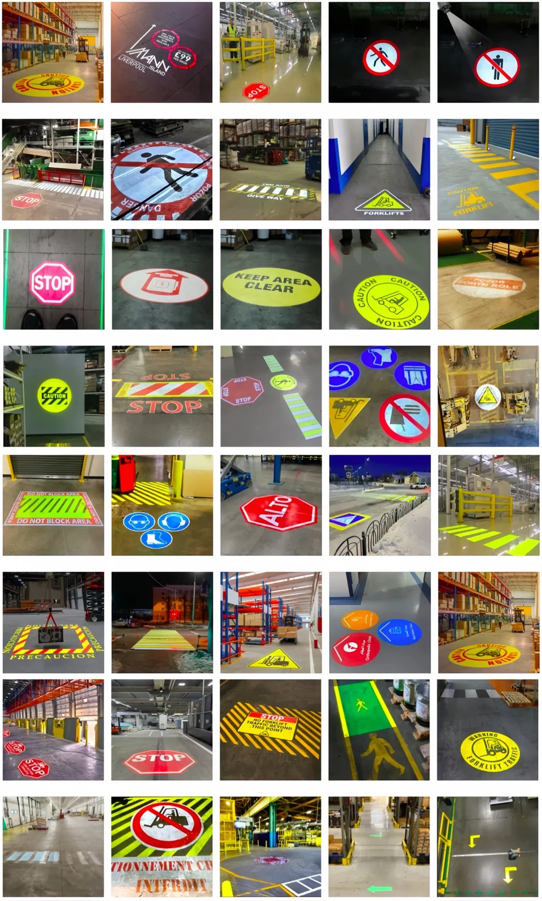 Proyector de Gobo Virtual LED para Señalización de Seguridad en Fábricas Industriales
