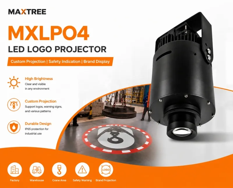 Proyector de Gobo de Cinta Virtual LED de Alta Resistencia para Área de Alerta de Peligro de Grúas Industriales Pesadas