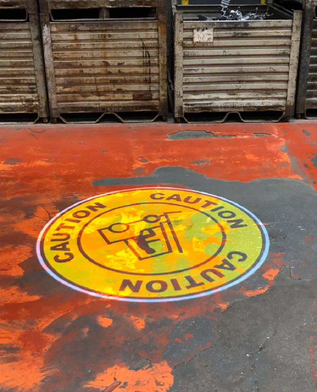 Señal de advertencia de seguridad para montacargas LED 100W Señales industriales Proyector Gobo