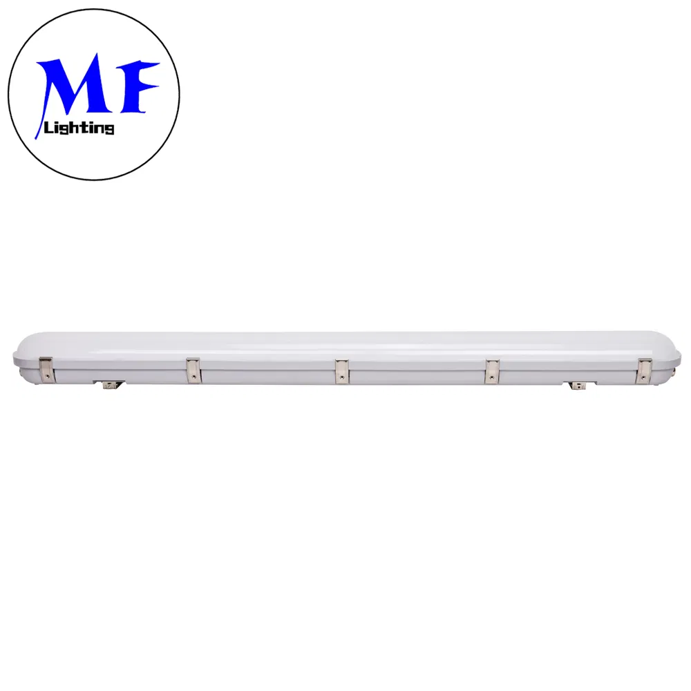 IP66 IP65 4FT 40W Iluminación de Estacionamiento Industrial Luz de Túnel LED Luz Tri Proof con Sensor de Movimiento y Kit de Respaldo de Emergencia para Almacén y Área Comercial