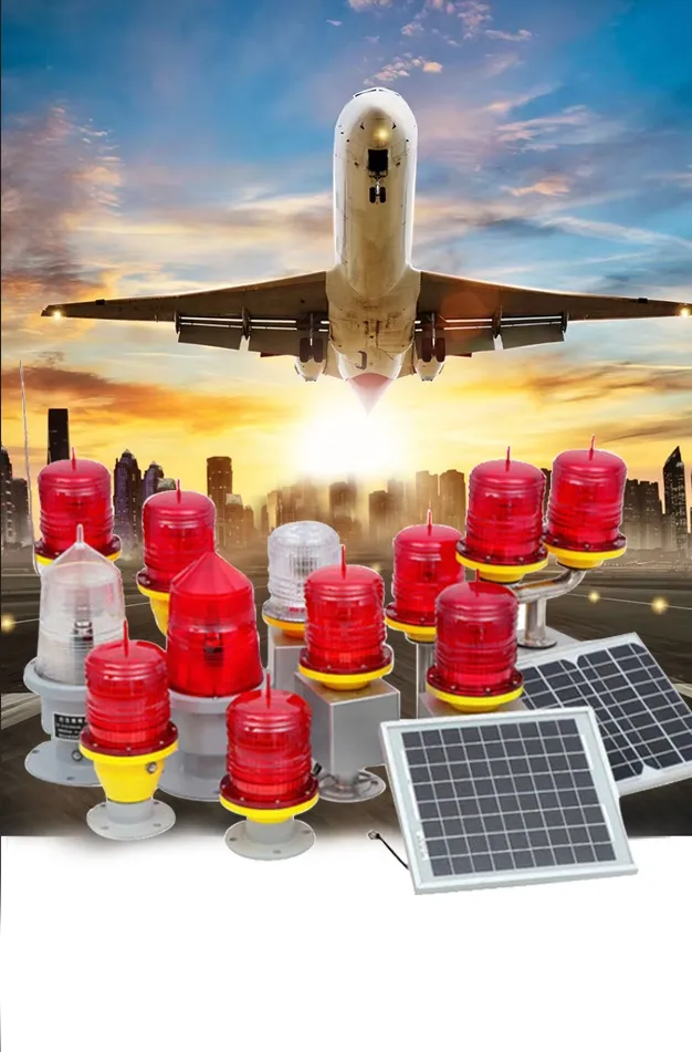 Luz de obstrucción solar de bajo mantenimiento para chimeneas industriales