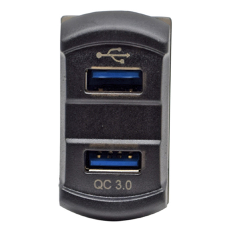 12V 4.2A Panel de Interruptor Rocker con Cargador USB Doble para Coche y Voltímetro LED