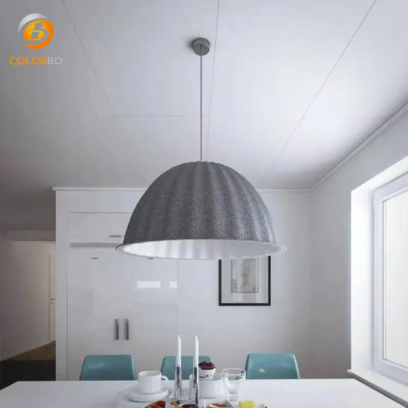 Paneles de alambre de alta calidad, lámpara de luz LED, pantalla acústica de PET