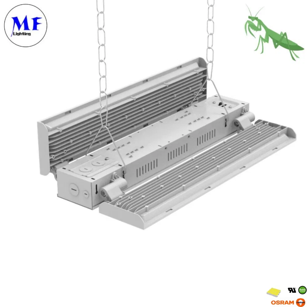 IP65 Fábrica de Iluminación Industrial a Prueba de Agua Lámpara de Techo Inteligente Control por APP WiFi Sensor de Movimiento Sensor de Luz Diurna 0-10V Lámpara Lineal de Dimming Zigbee Lámpara LED de Alta Bahía