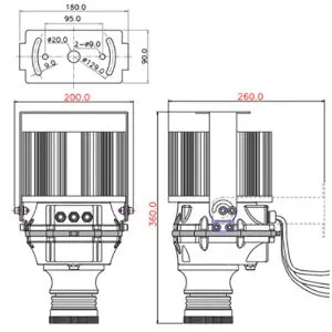 Dimensiones del Proyector 1