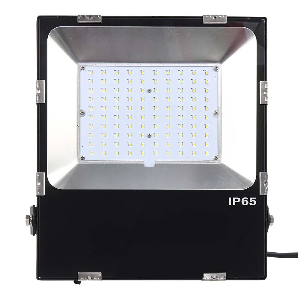 Ce SAA UL 140lm/W 5 Años de Garantía 10W/20W/30W/50W/80W/100W/150W/200W Nuevo Diseño Lámpara Solar de Aluminio para Exterior Proyector de Iluminación Industrial LED Inundación Túnel Stre