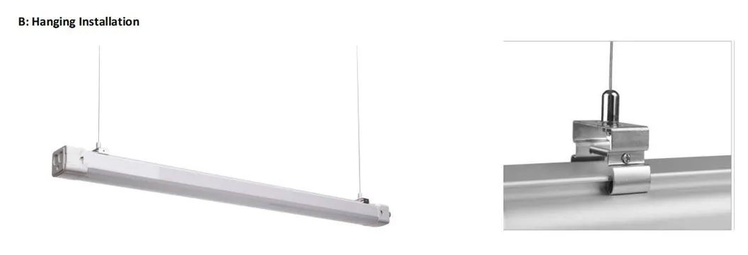 Instrucción de instalación 2 para luz LED tri-proof