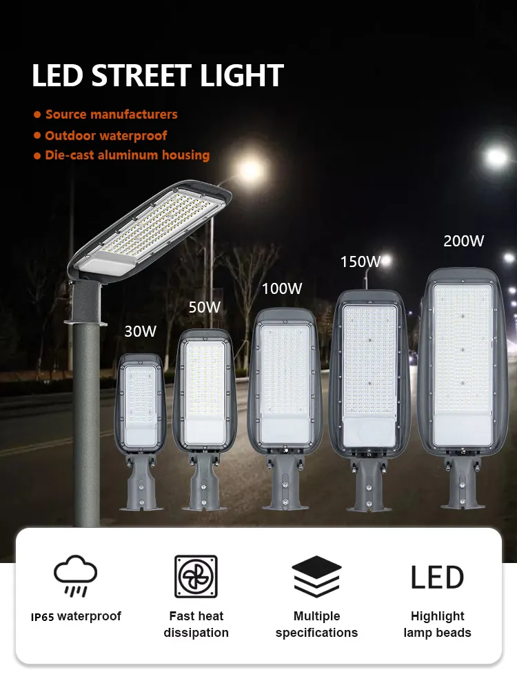 Cubierta Decorativa de Aluminio Fundido para Iluminación Exterior Inteligente 150W de Jardín, Luz LED Industrial de CA para Calle