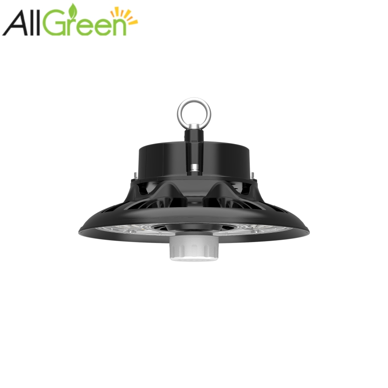 Ángulos de haz /CCT/Potencia seleccionable por interruptor DIP Iluminación comercial e industrial 100W 150W 200W IP66 Luz LED de alta bahía en forma de UFO redonda Taller de almacén LED de alta bahía