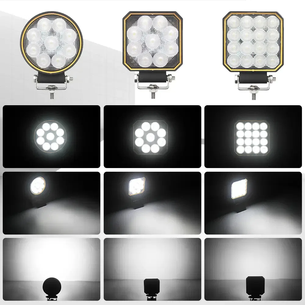 Barra de luz LED 27W con soporte de tornillo