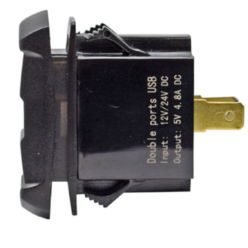 12V 4.2A Panel de Interruptor Rocker con Cargador USB Doble para Coche y Voltímetro LED