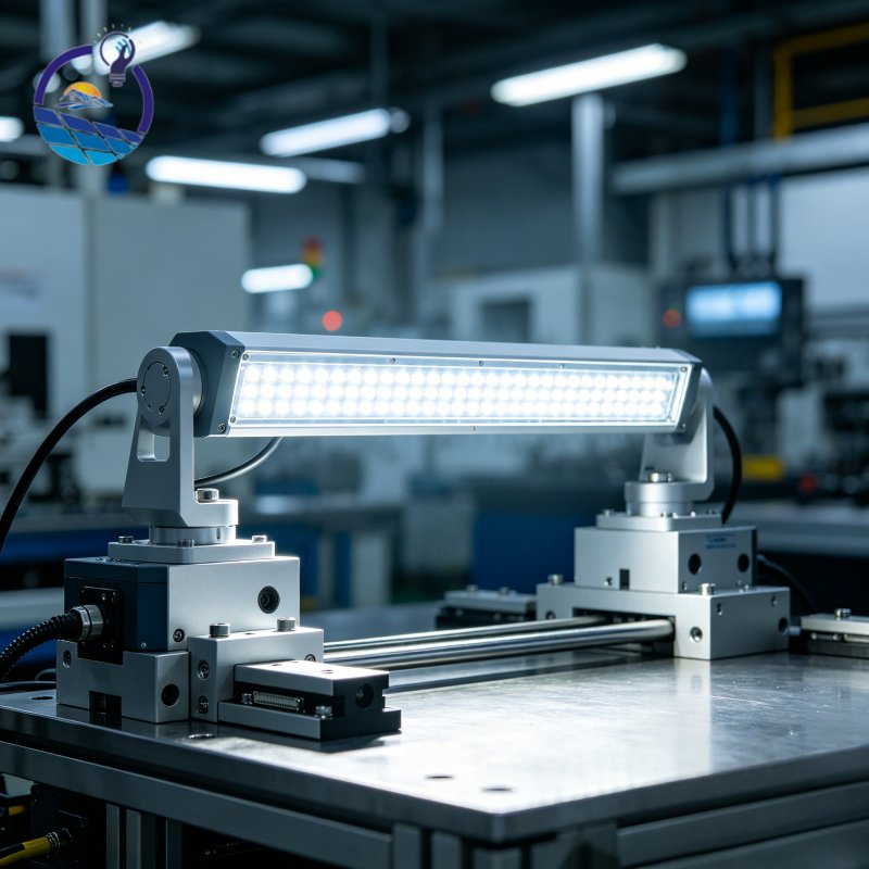 Luz de barra LED de visión industrial para detección de caracteres de etiquetas frontales, luz de trabajo RGB regulable, cuerpo de lámpara de aluminio DC