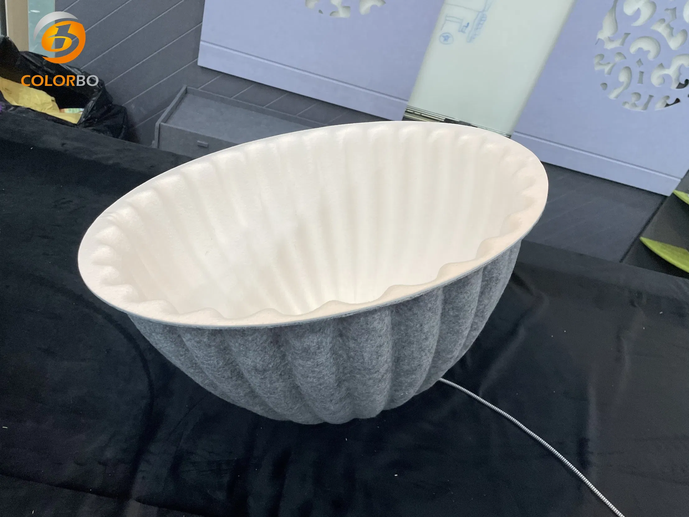 Paneles de alambre de alta calidad, lámpara de luz LED, pantalla acústica de PET