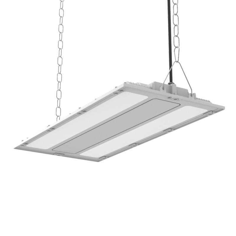 Luz de alta bahía lineal LED 100W IP66 Iluminación industrial de almacén diseño inteligente con sensor inteligente y regulación de potencia ahorradora