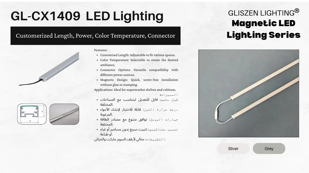 Iluminación LED para vitrinas de supermercado