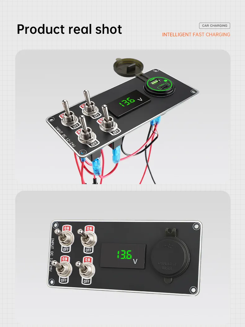 Detalle del panel de interruptores 8