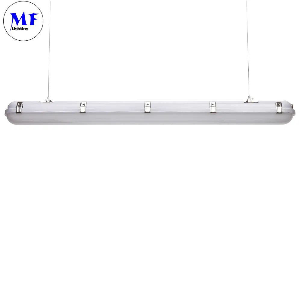 IP66 IP65 4FT 40W Iluminación de Estacionamiento Industrial Luz de Túnel LED Luz Tri Proof con Sensor de Movimiento y Kit de Respaldo de Emergencia para Almacén y Área Comercial