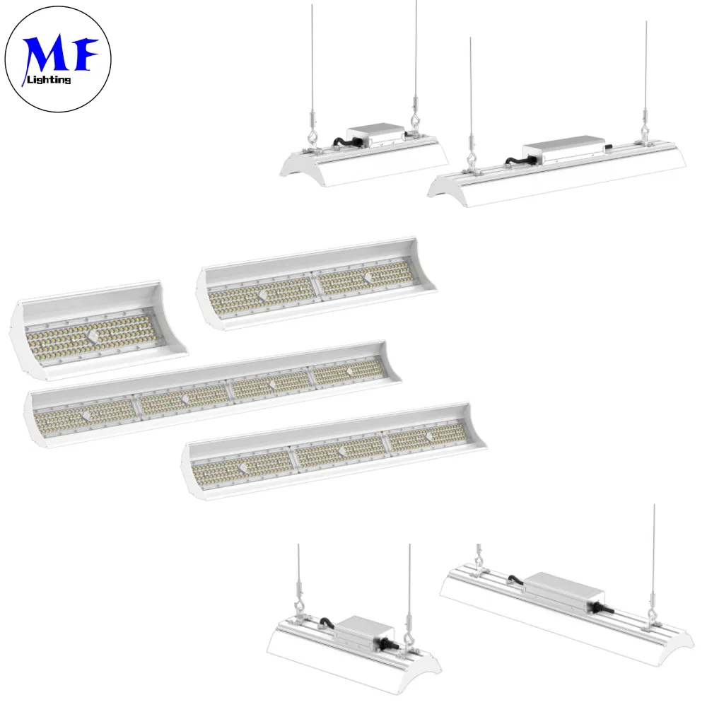50W 100W 150W 200W IP66 Lámpara LED para centro comercial Iluminación de supermercado Luz lineal de techo para planta, almacén y fábrica