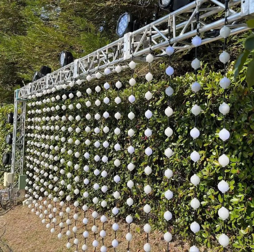 50mm DC24V Luz de escenario DMX de bola de píxeles RGB, luces LED de jardín para interiores y exteriores, iluminación LED para el hogar y techo (venta al por mayor de fábrica de iluminación de bola 3D)