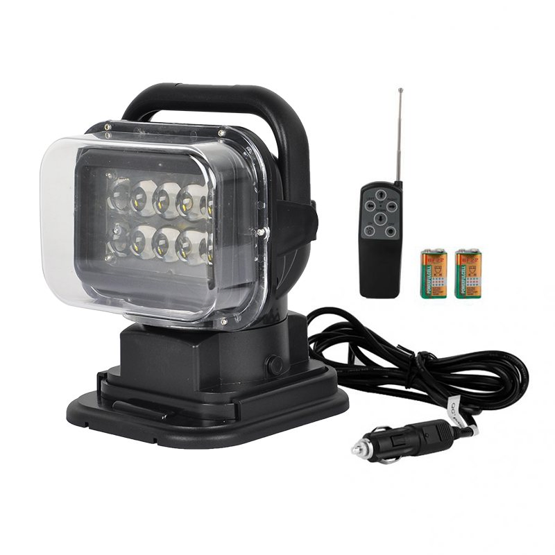 12V 24V 7inch Faro LED de búsqueda de largo alcance CREE para barco, camping al aire libre, luz de búsqueda HID Xenón con base magnética al por mayor