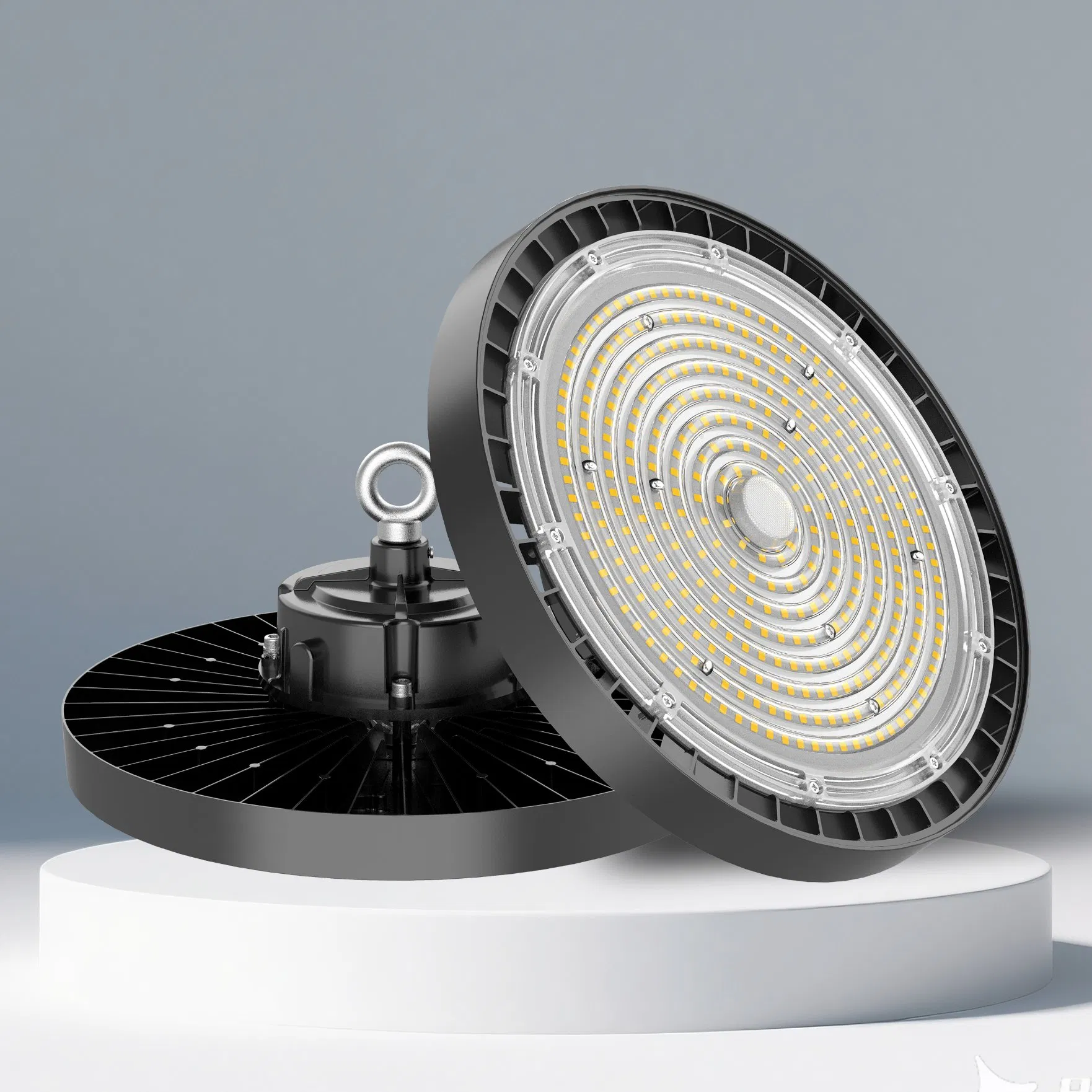 Luz LED UFO de alta bahía 100W-240W Iluminación exterior duradera con IP65 clasificación ideal para garaje, planta, taller y espacios comerciales
