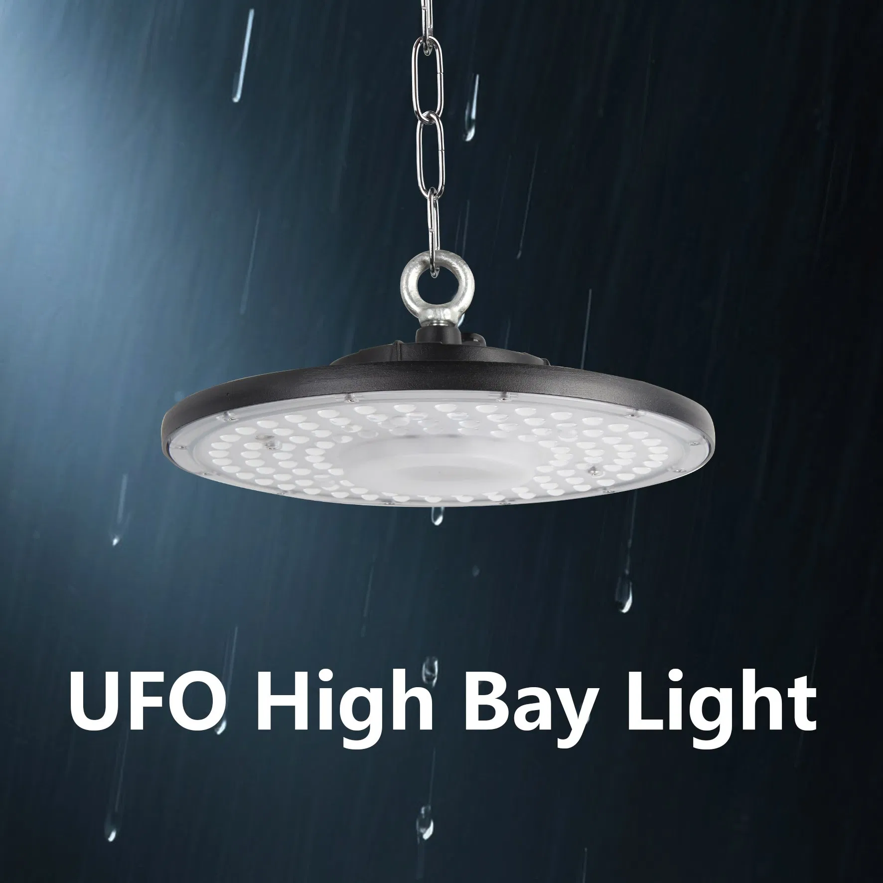 Luz LED UFO de alta bahía 100W-240W Iluminación exterior duradera con IP65 clasificación ideal para garaje, planta, taller y espacios comerciales