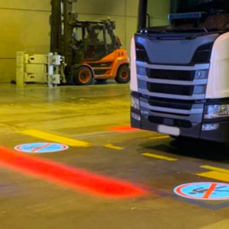 10-60V Proyector de Línea Virtual LED para Marcado de Seguridad en el Suelo de la Fábrica