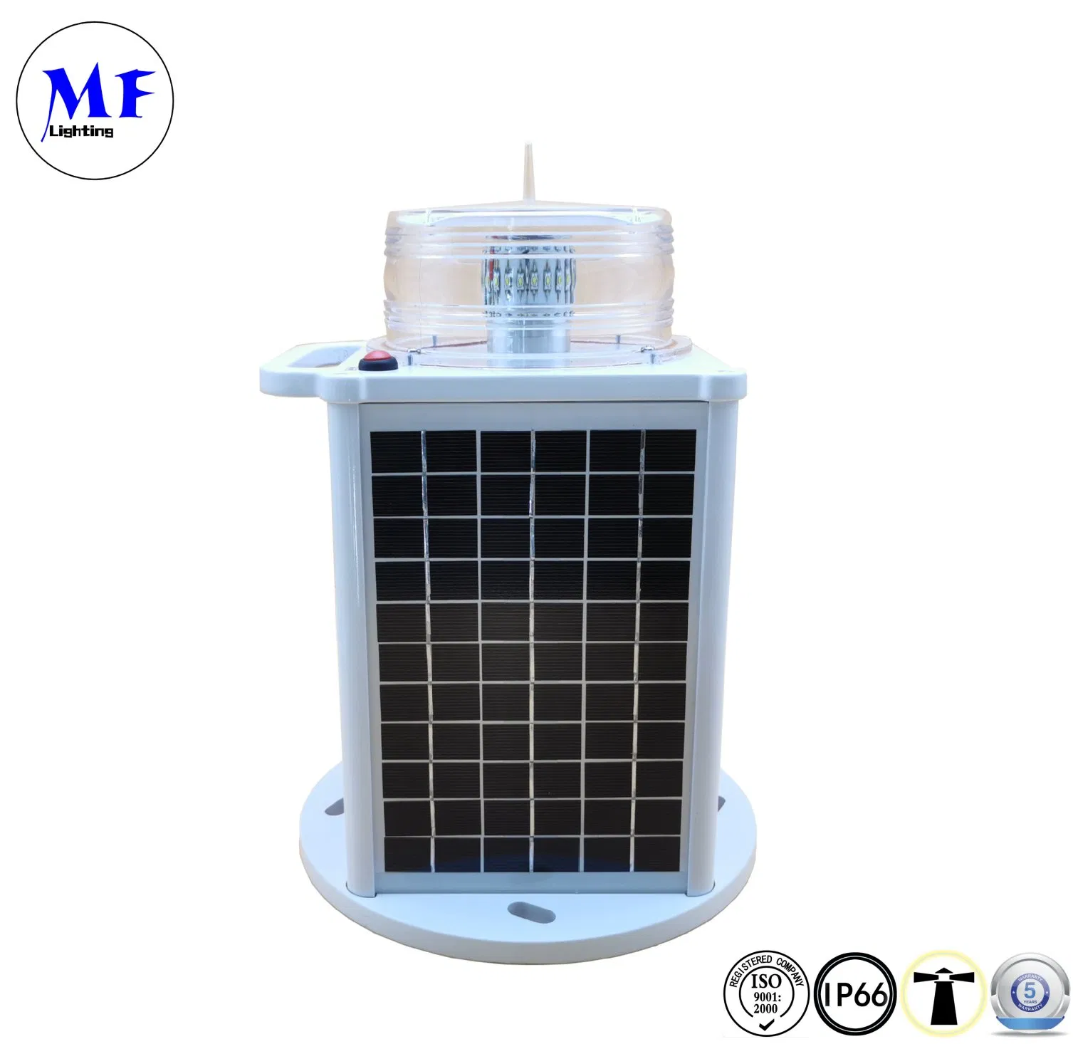 AIS IP66 Luz LED Baja Alta Media Intensidad Tipo B Roja Blanca Luz de Obstrucción Solar para Grúas Torre