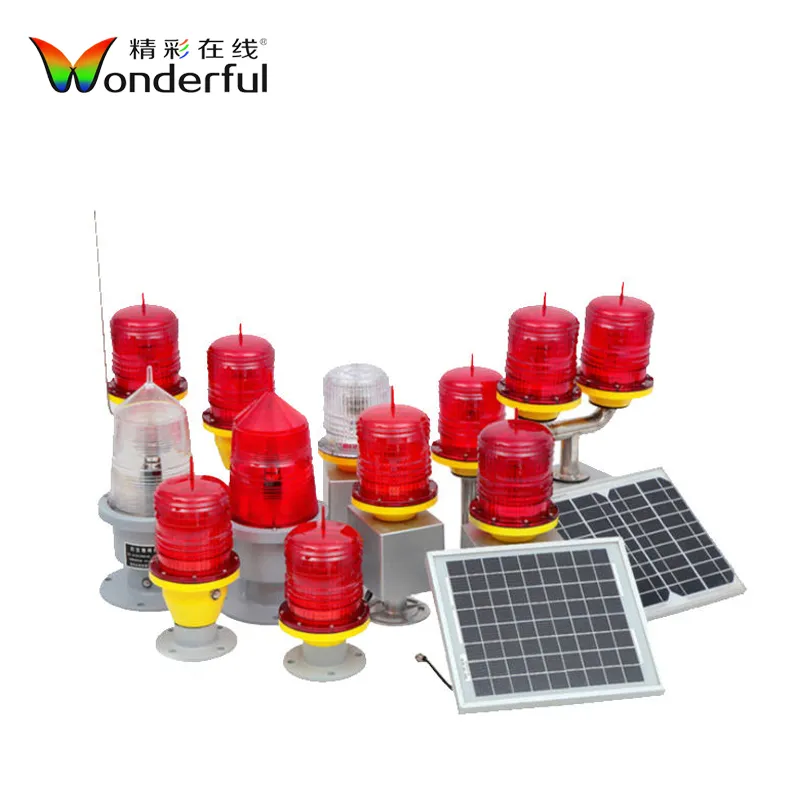 Luz de obstrucción solar de bajo mantenimiento para chimeneas industriales