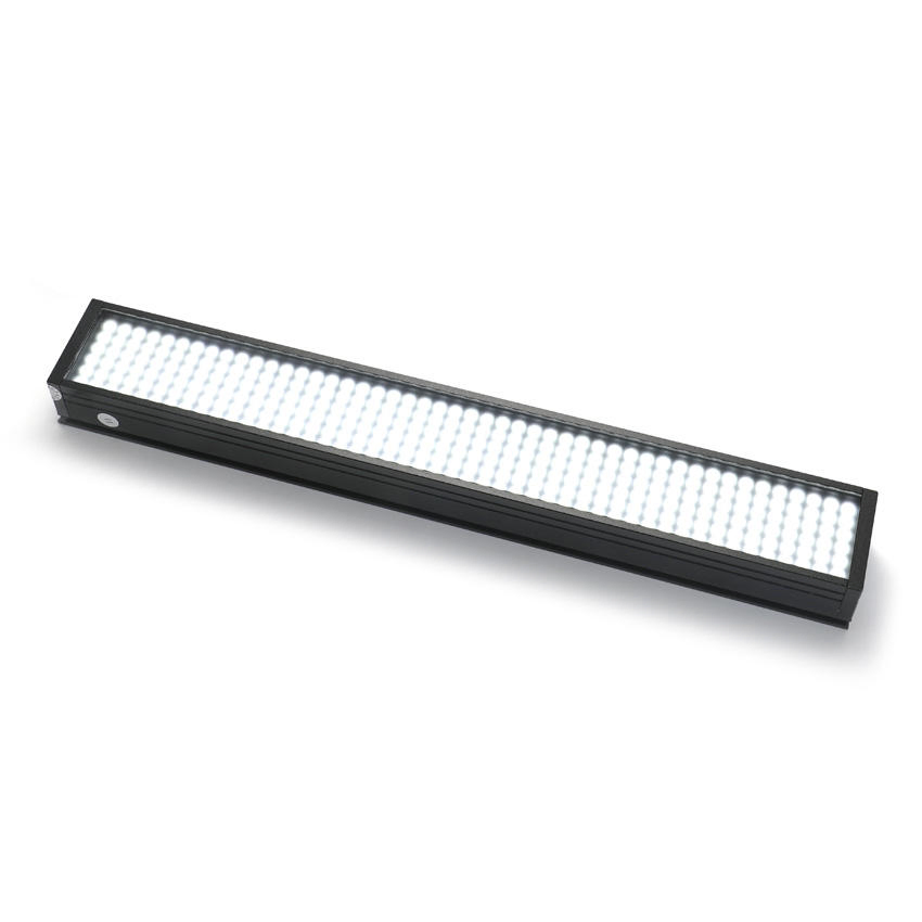 Luz de barra LED de visión industrial para detección de caracteres de etiquetas frontales, luz de trabajo RGB regulable, cuerpo de lámpara de aluminio DC