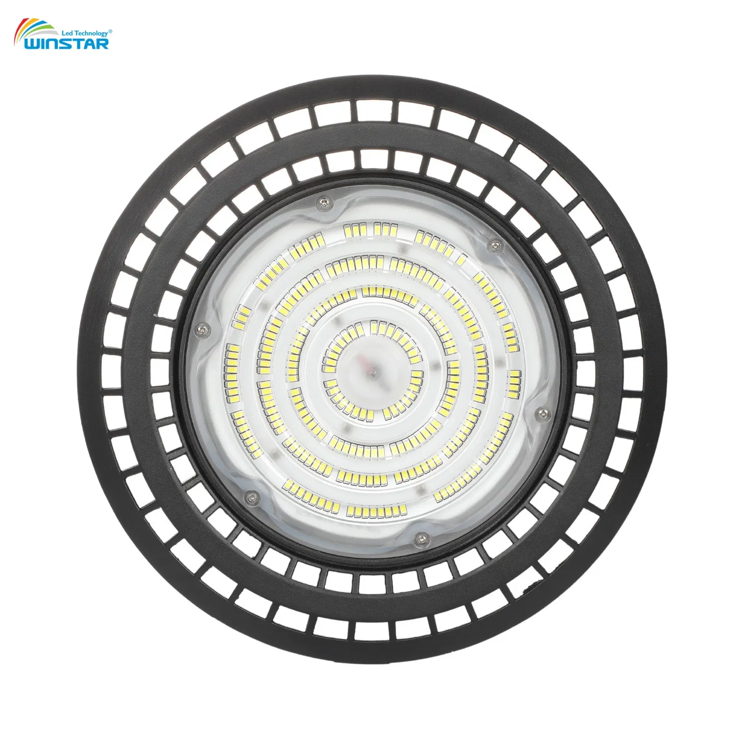 Iluminación LED de alta bahía de servicio pesado 190lm/W Lámpara de alta bahía tipo UFO industrial con ADC12 carcasa de aluminio para iluminación de almacenes, fábricas y centros logísticos