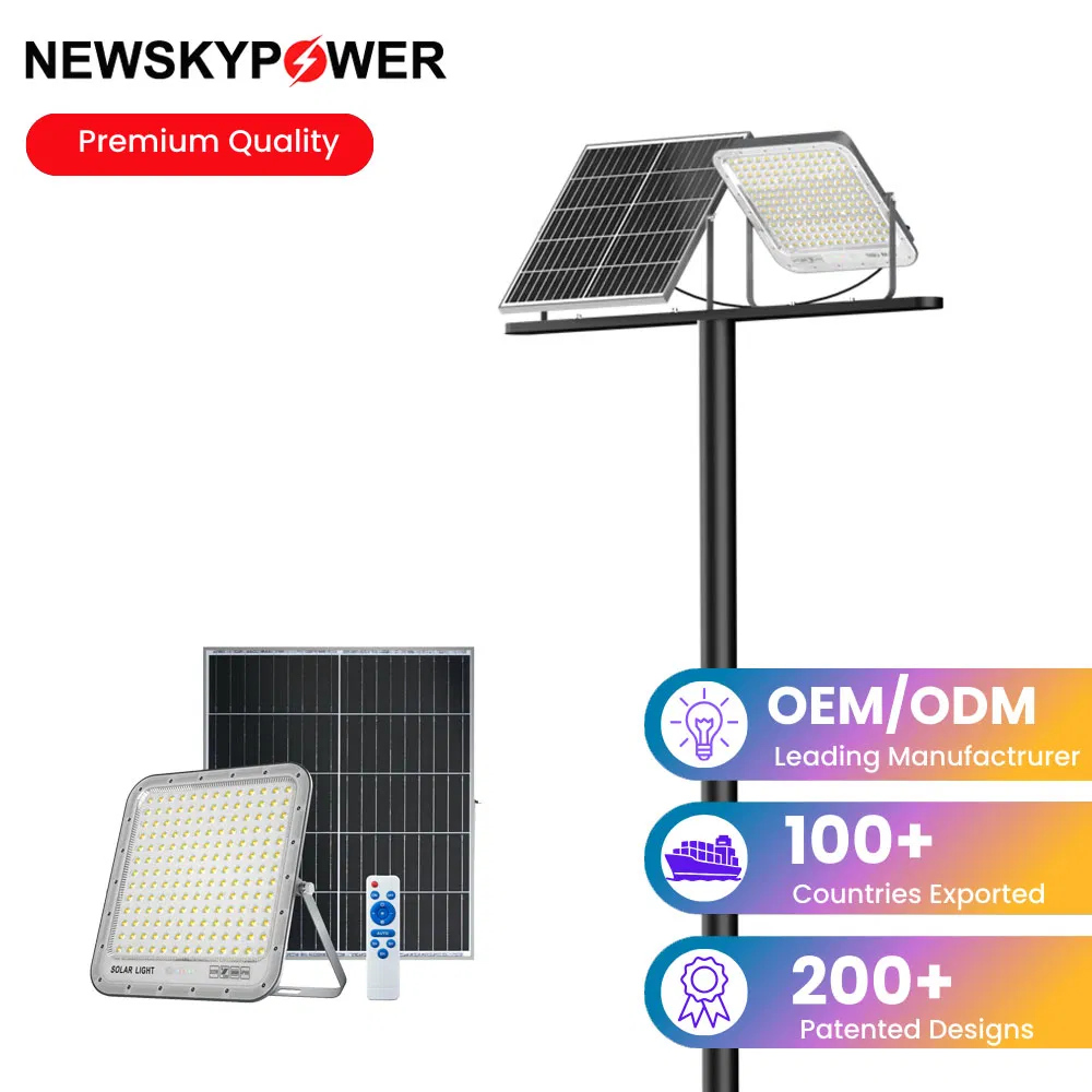 Proyector solar LED industrial de alta potencia de aluminio 600 para exteriores en estadio