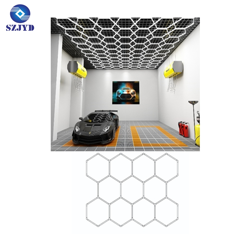 Iluminación de Oficina LED Hexagonal de Alta Calidad 420W 100lm/W Kit de Luz de Marco de PC para Garajes Eficientes en Energía