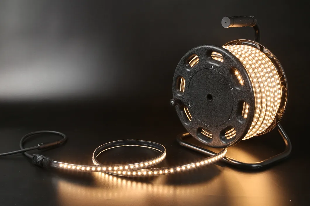 Construcción de Worklight Iluminación Industrial Edificios Astilleros Túneles 25m 50m Kit de Tambor Portátil Luz de Tira LED