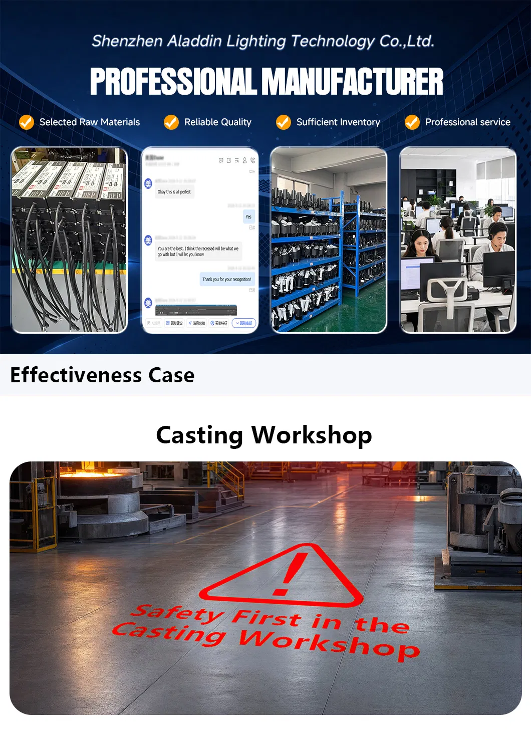 Luz de proyección de señalización industrial de alta potencia LED personalizada con bajo consumo de energía