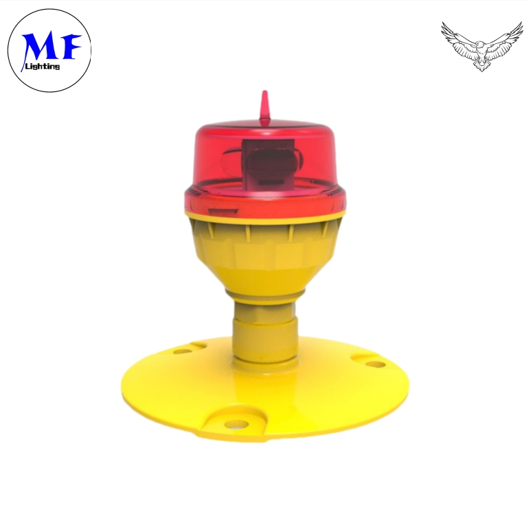 Precio de fábrica IP66 AC110-240V Faro de advertencia LED rojo para aeronaves, luz de obstáculo aeronáutica para edificios altos, chimeneas industriales, torres de enfriamiento