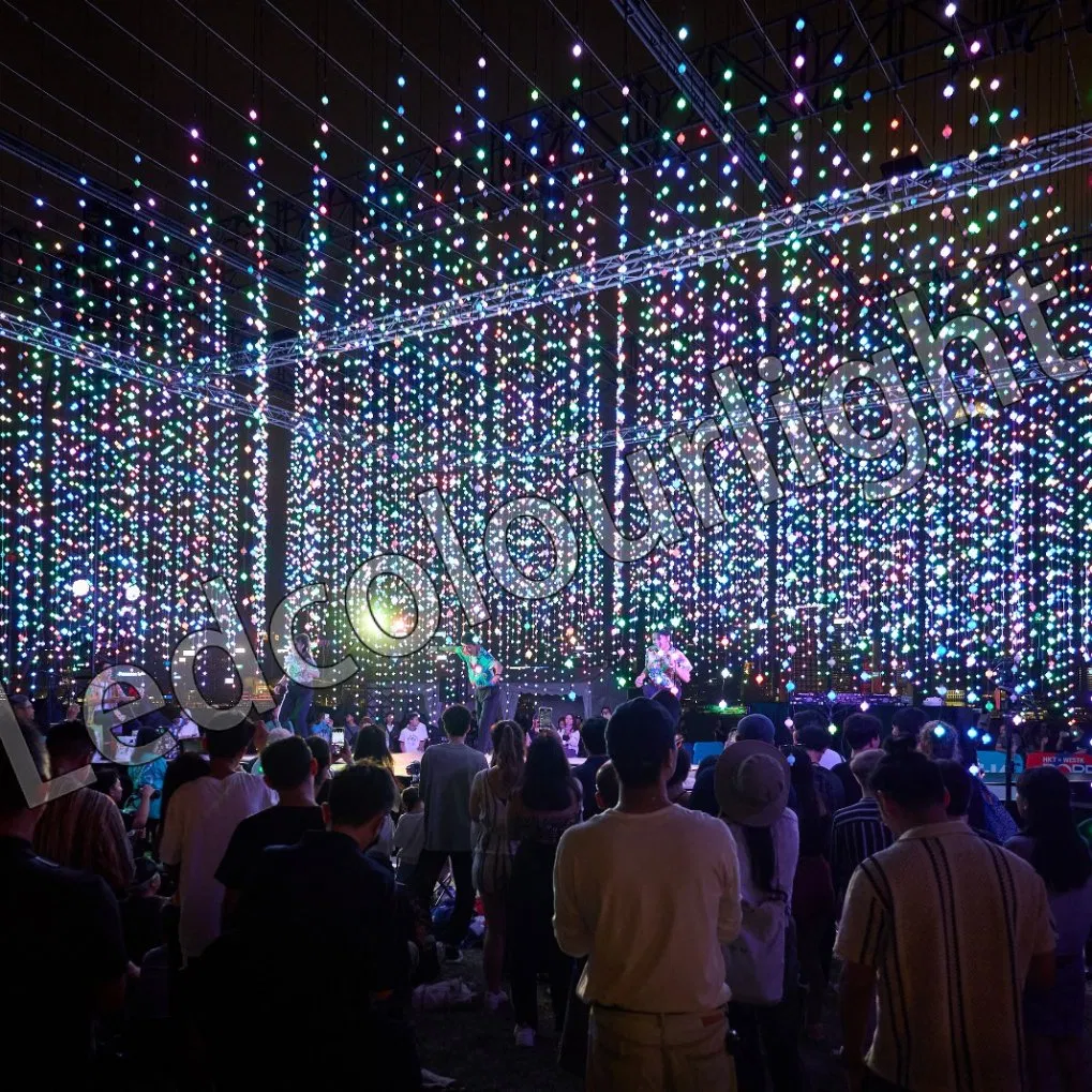 50mm DC24V Luz de escenario DMX de bola de píxeles RGB, luces LED de jardín para interiores y exteriores, iluminación LED para el hogar y techo (venta al por mayor de fábrica de iluminación de bola 3D)