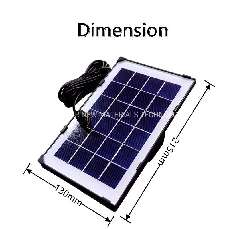 6V 3W 5W 15W 25W Luz Solar LED Duradera Panel Solar Laminado de Vidrio de Super Calidad para Luz Exterior