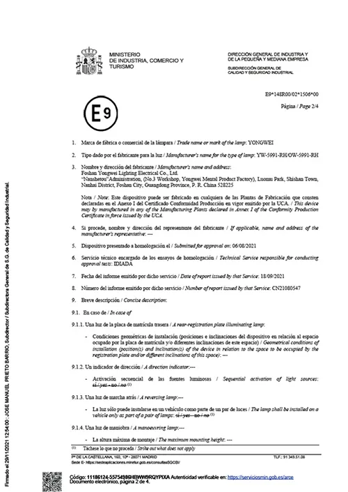 Documento de aprobación CE