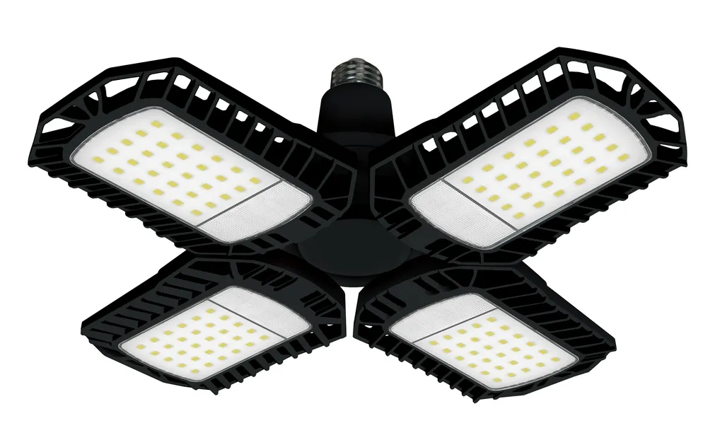 Lámparas LED industriales ajustables, plegables y deformables para garaje