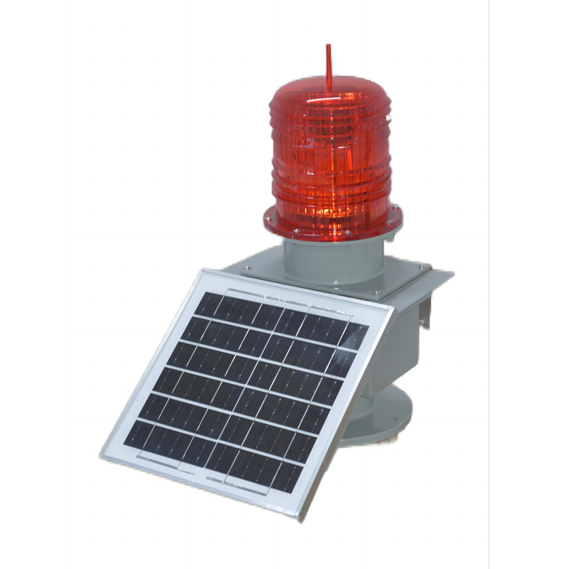 Luz de Obstrucción Solar IP65/IP68 - Trabajo en Día Lluvioso Largo para Grúa Torre de Alto Edificio Industrial