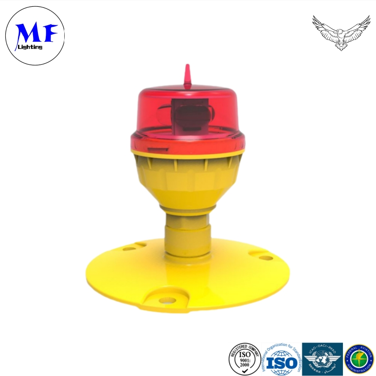 Precio de fábrica IP66 AC110-240V Faro de advertencia LED rojo para aeronaves, luz de obstáculo aeronáutica para edificios altos, chimeneas industriales, torres de enfriamiento