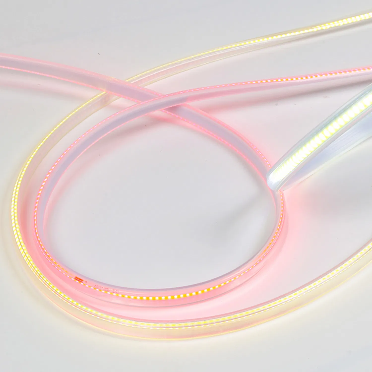 Venta al por mayor de fábrica de alta luminosidad 220V tira de luz LED COB flexible inalámbrica IP65 lámpara impermeable y duradera, ahorro de energía, iluminación decorativa para exteriores, CE RoHS